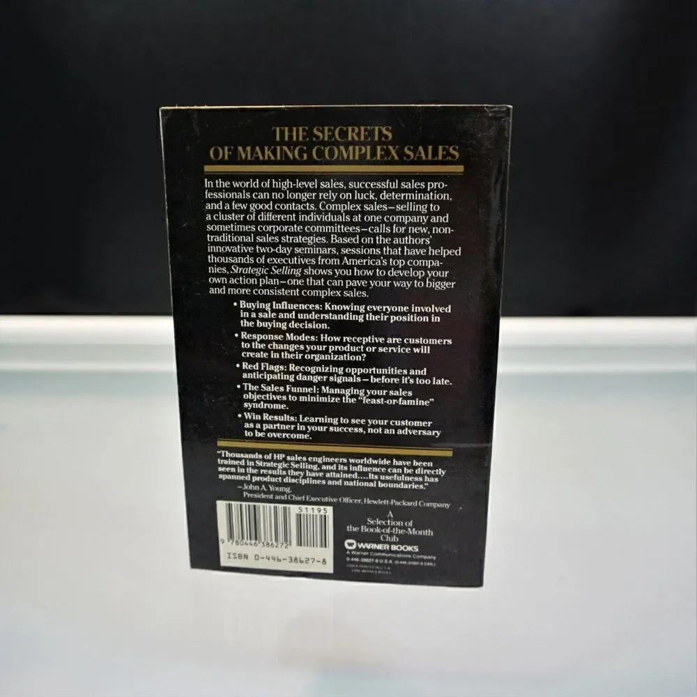 Strategic Selling The Unique Sales System Proven Successful 1986 Paperback